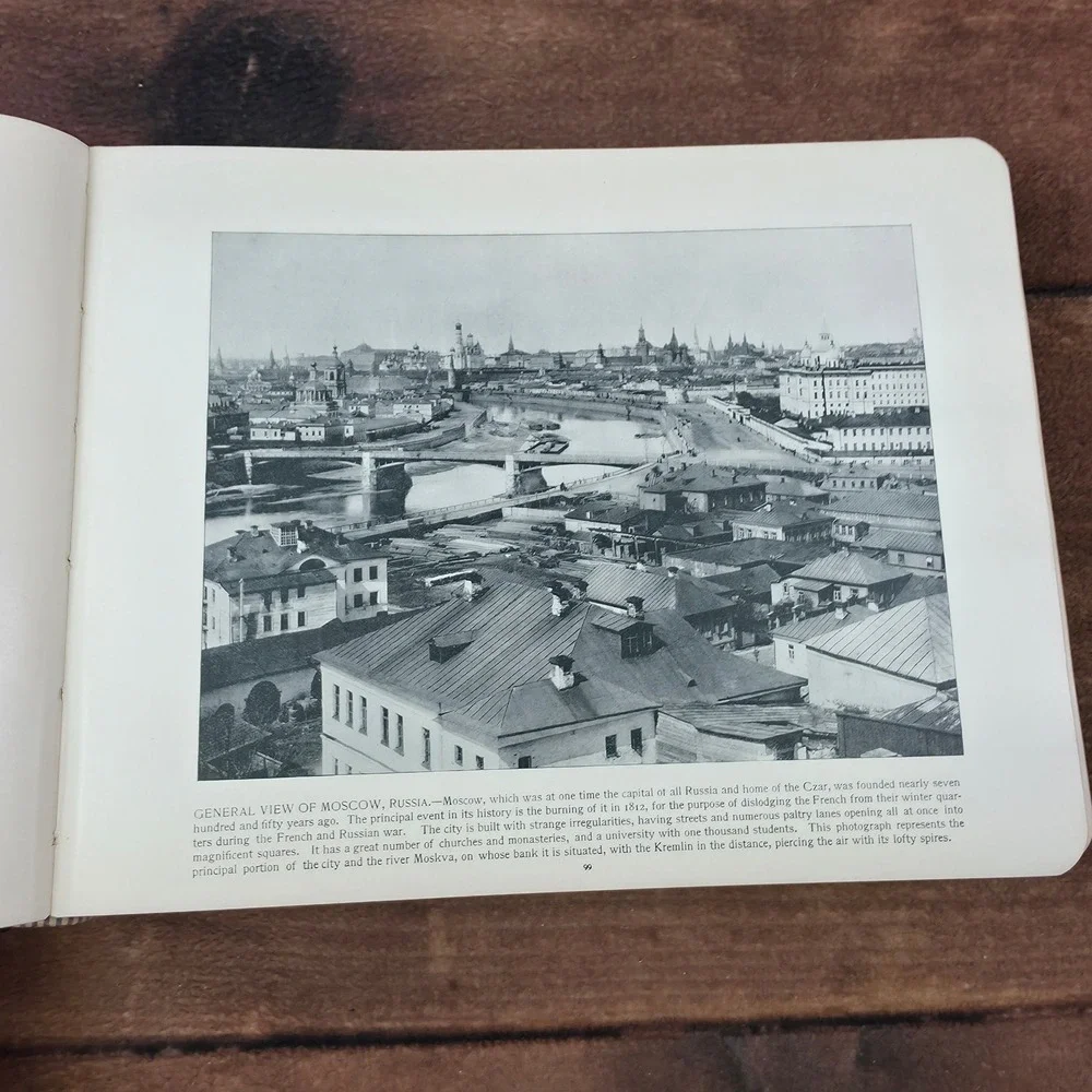 Shepp's Photographs of the World Book 1891 Black Good Antique Travel History